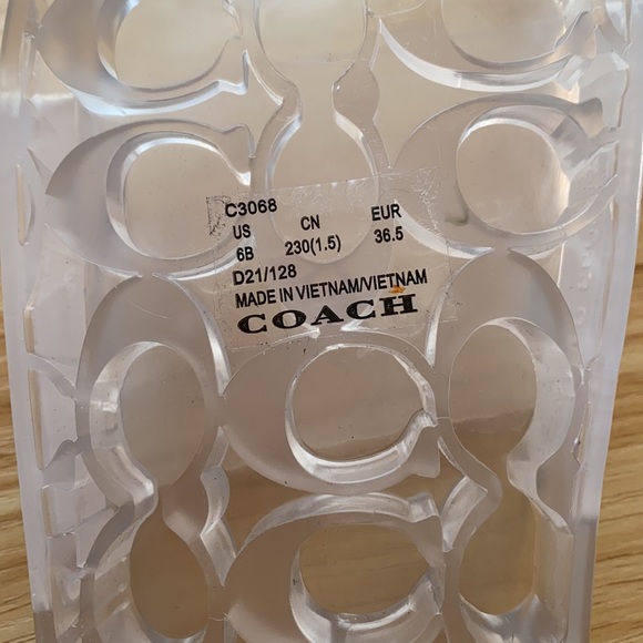 Coach Ulyssa Rubber Slide | Clear | Size: 6 - Picture 3 of 6